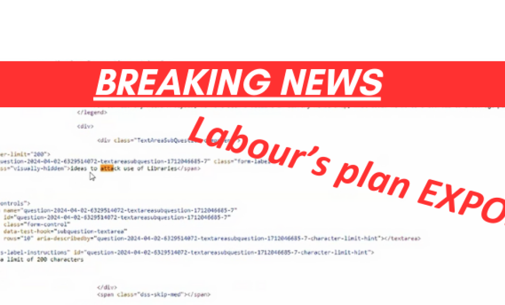 Breaking news. Labours plan exposed