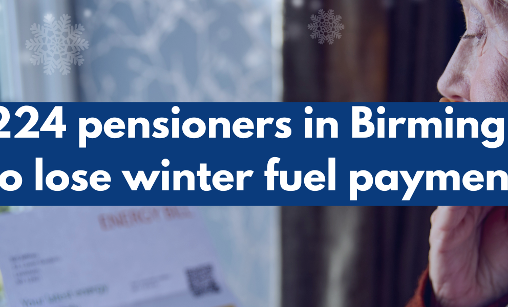 117,224 pensioners to loose winter fuel payment in Birmingham 