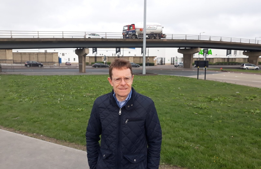 Andy Street, West Midlands Mayor at the Perry Barr Flyover