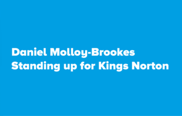 Daniel Molloy-Brookes. standing up for Kings Norton